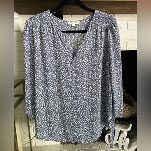 Stylish Blue and White Blouse